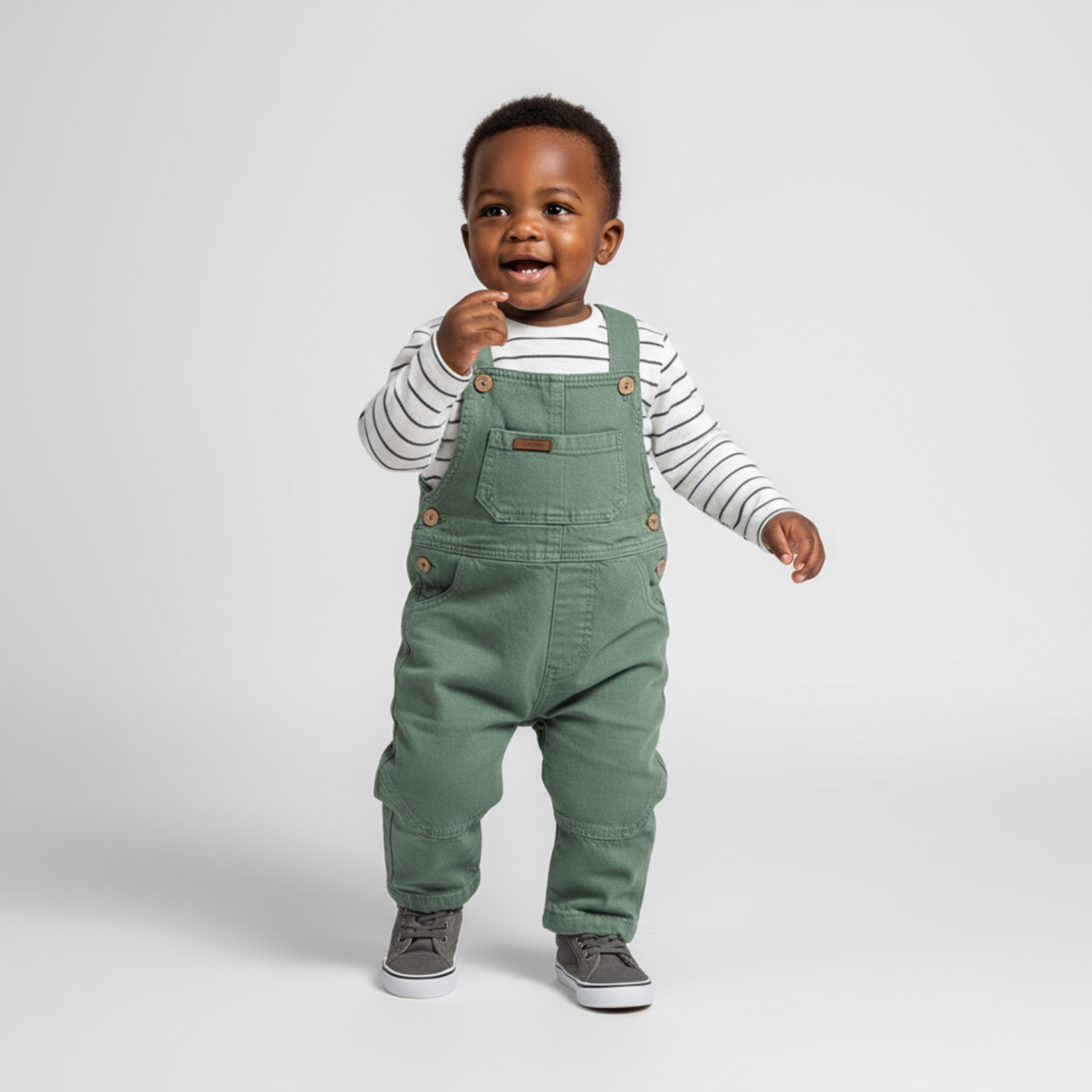 Steve Striped Casual Overall-1