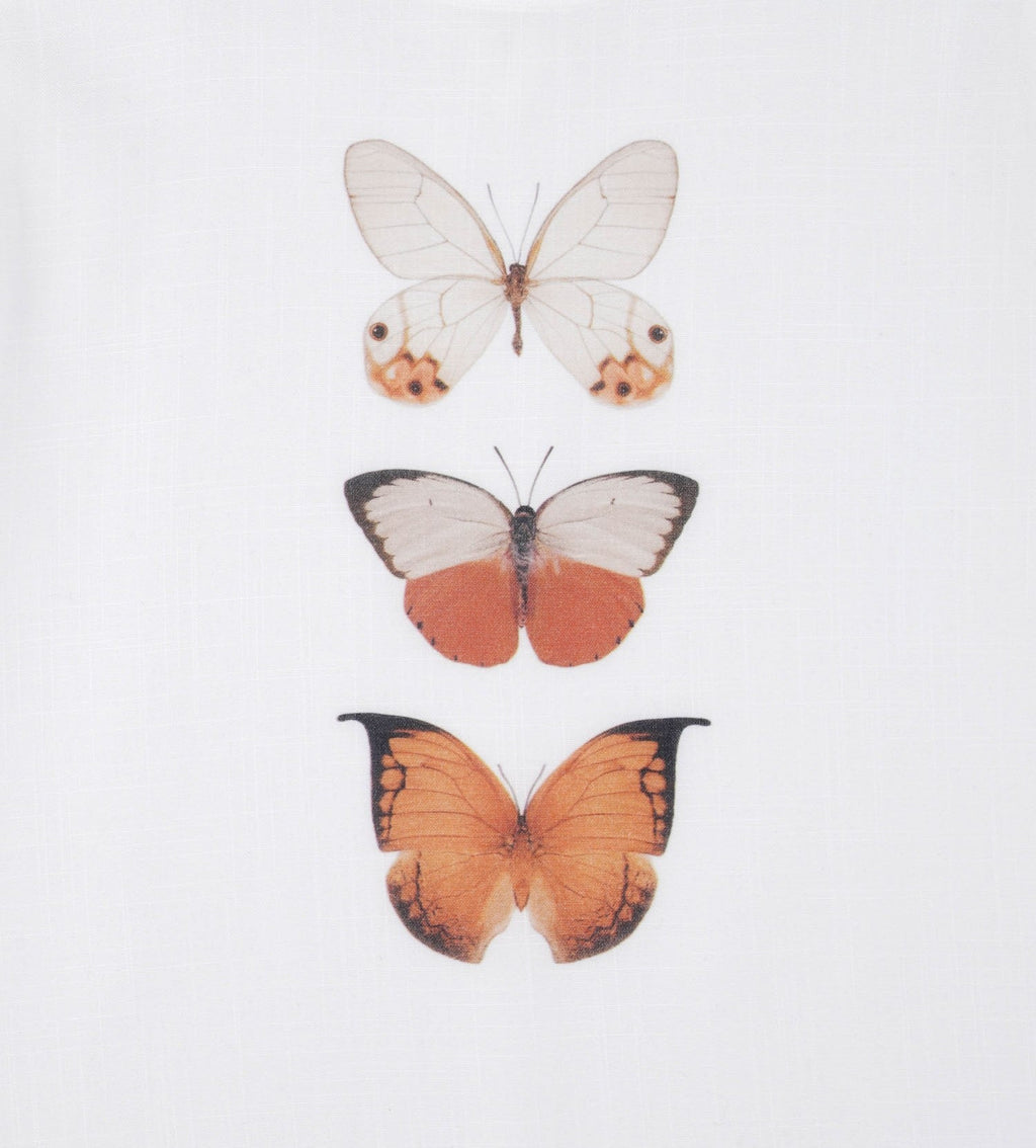 Orange Butterfly Girls Casual Set