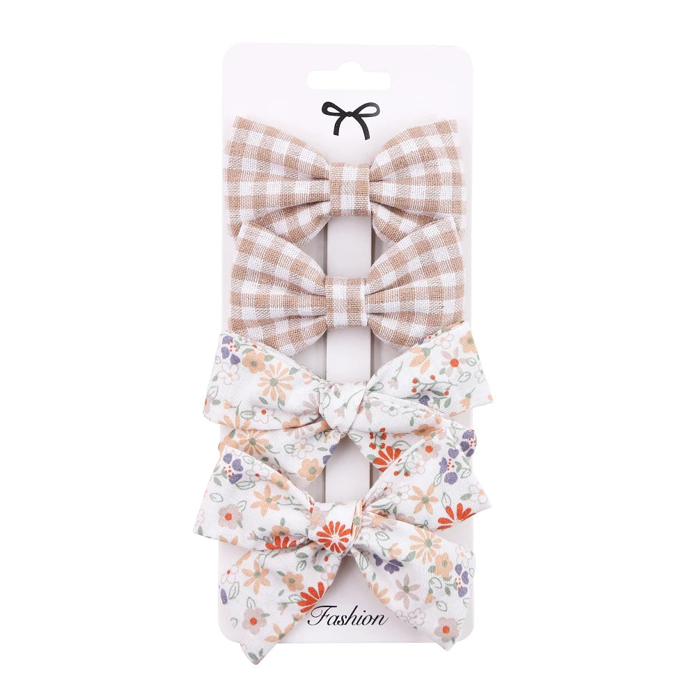 Barrettes Bébé Nœud Léopard