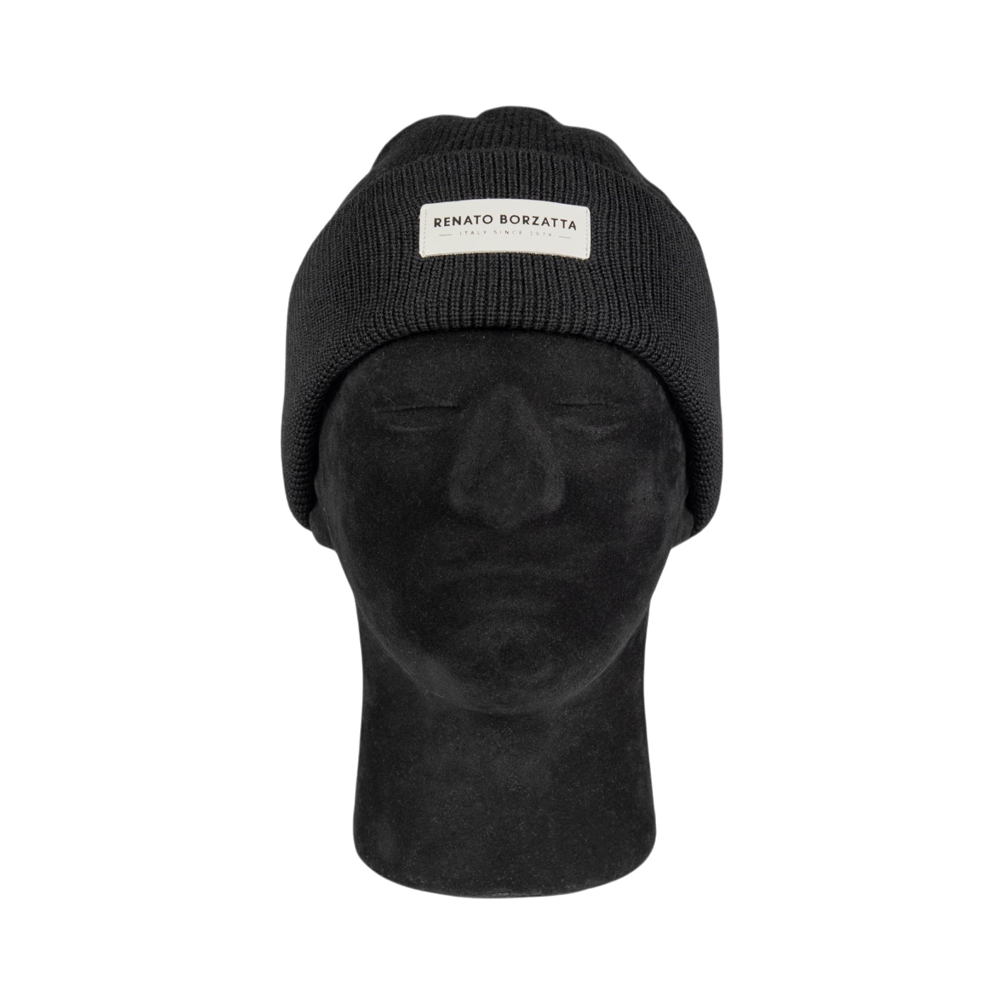 RB5001A  | Berretto in Maglia a doppio strato MONVISO Misto Lana Made in Italy. Colore Nero - Taglia Unica