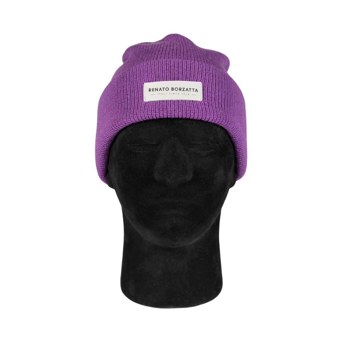 RB5001Y  | Berretto in Maglia a doppio strato MONVISO Misto Lana Made in Italy. Colore Viola - Taglia Unica
