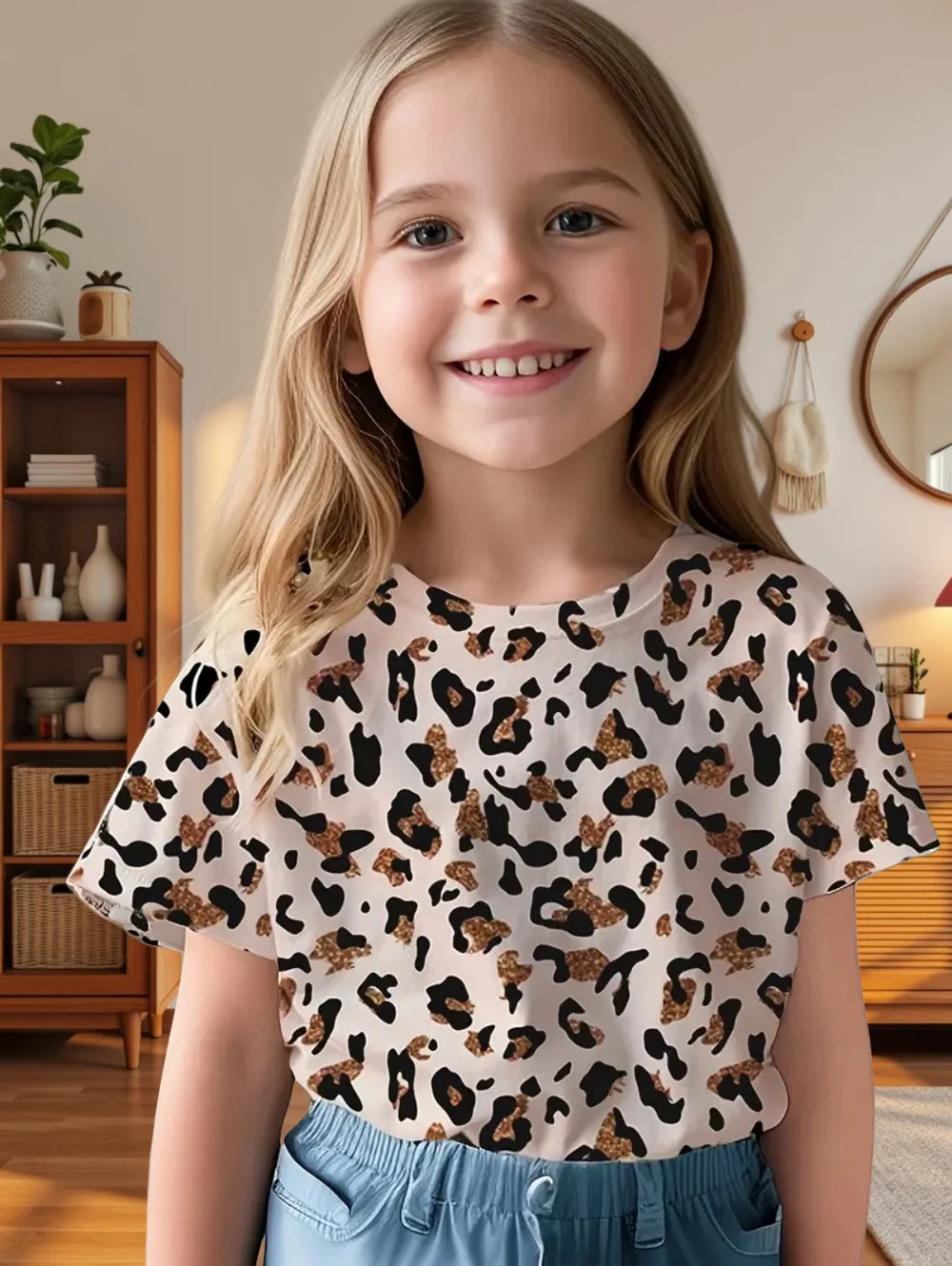 T-shirt Fille Motif Vache