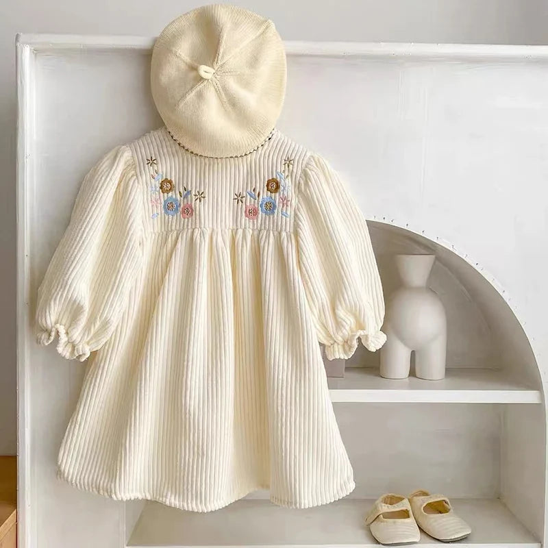 Robe Velours Fille Automne