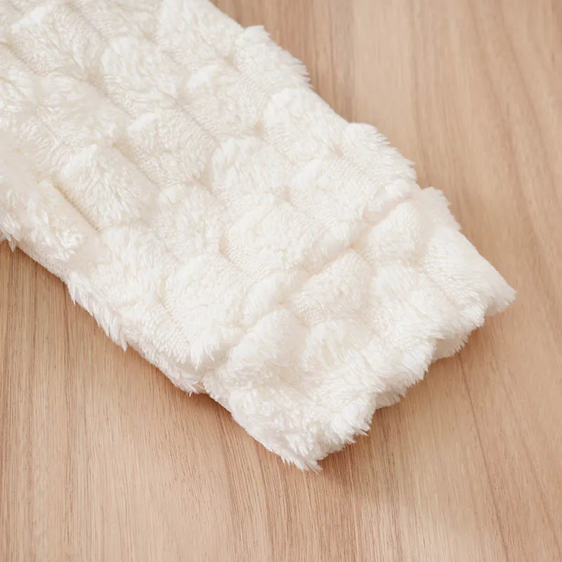Combinaison Bébé Flanelle Blanche