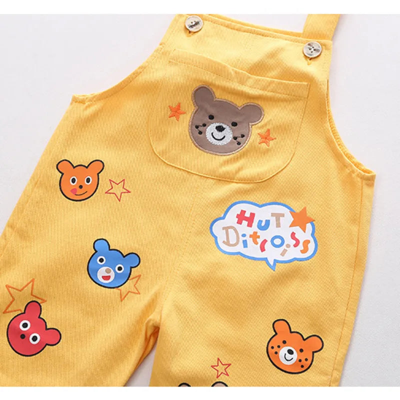 Baby Cotton T-Shirt & Overalls Set