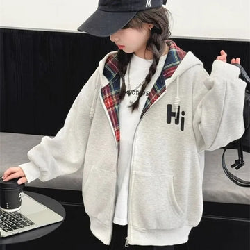 Sweat à Capuche Carreaux