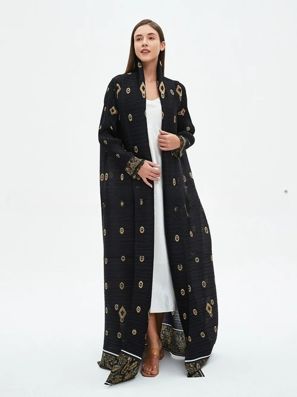 Abaya Femme Vintage Imprimé Longue