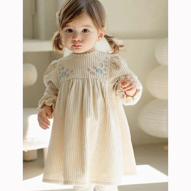 Robe Velours Fille Automne