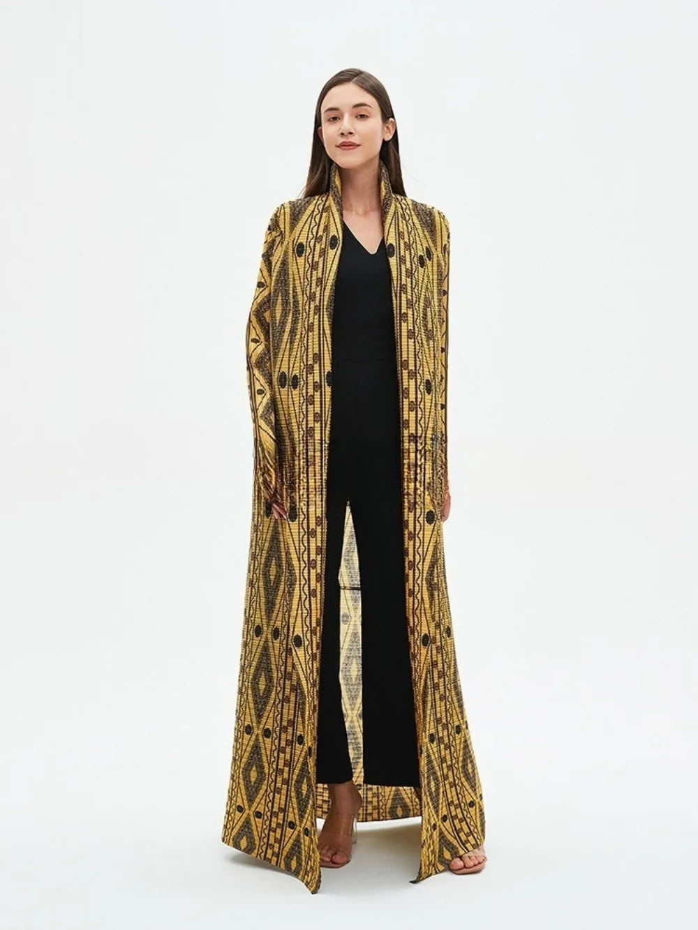 Abaya Femme Vintage Imprimé Longue