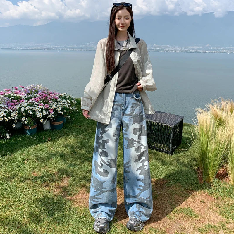 Jean Décontracté Femme Camo