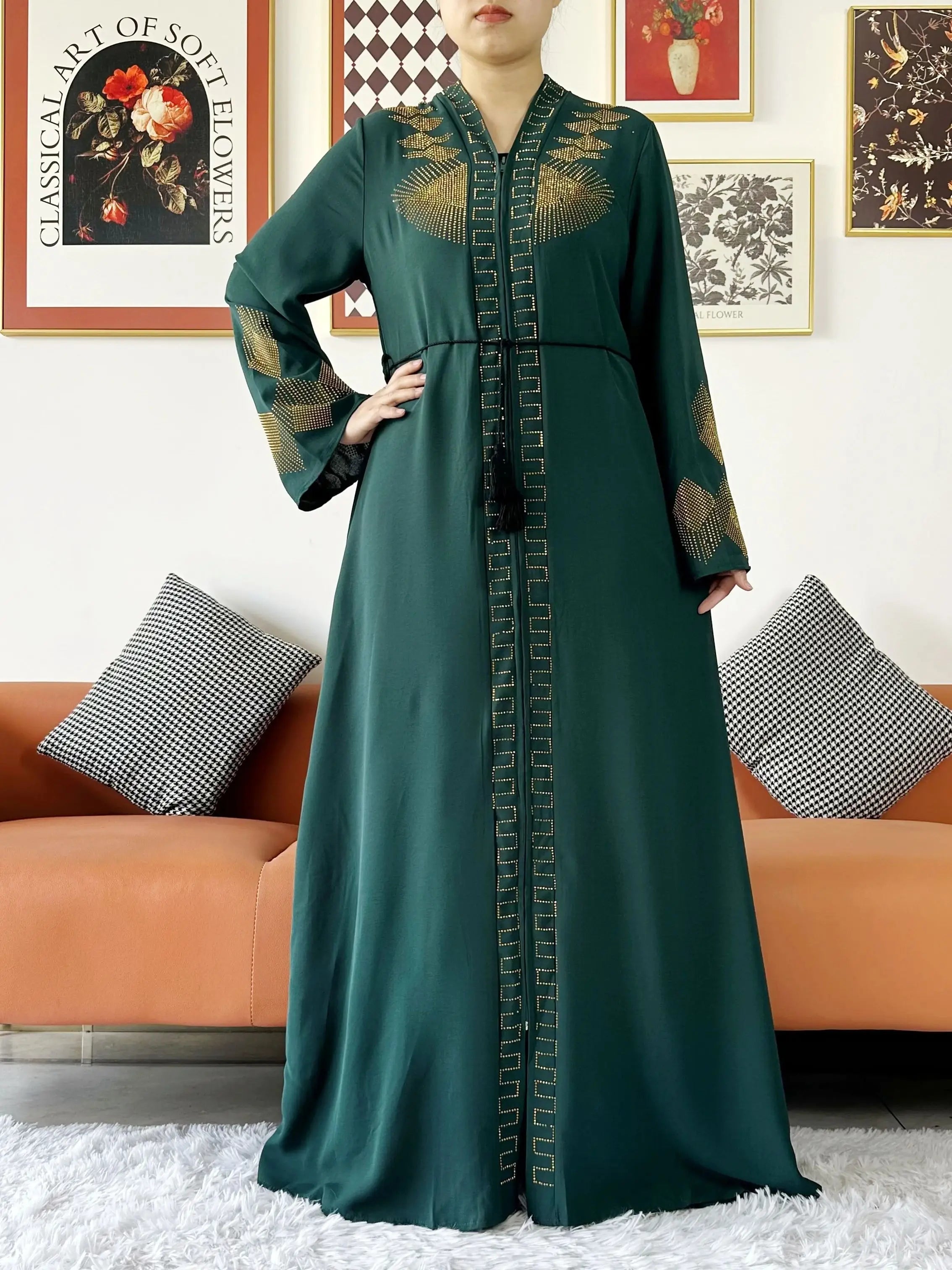 Abaya Femme Chiffon Zippée