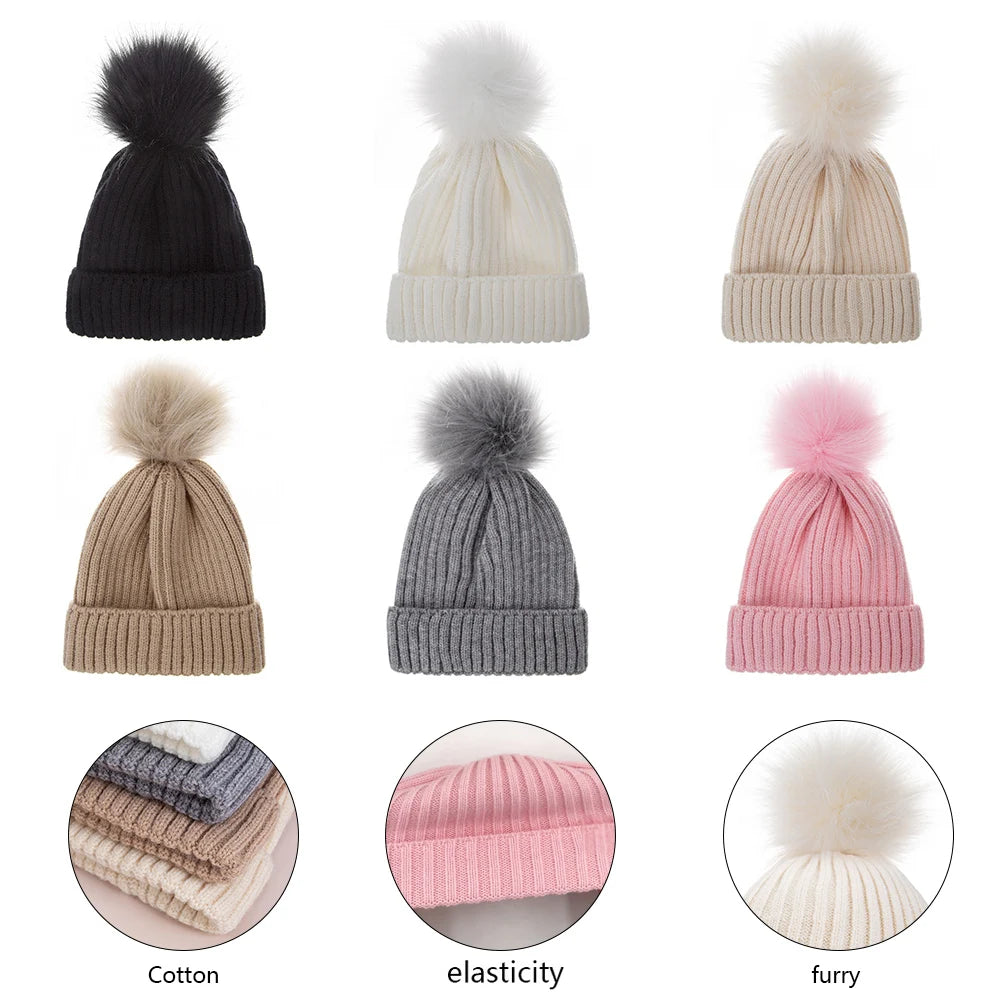 Bonnet Bébé Pompon Hiver
