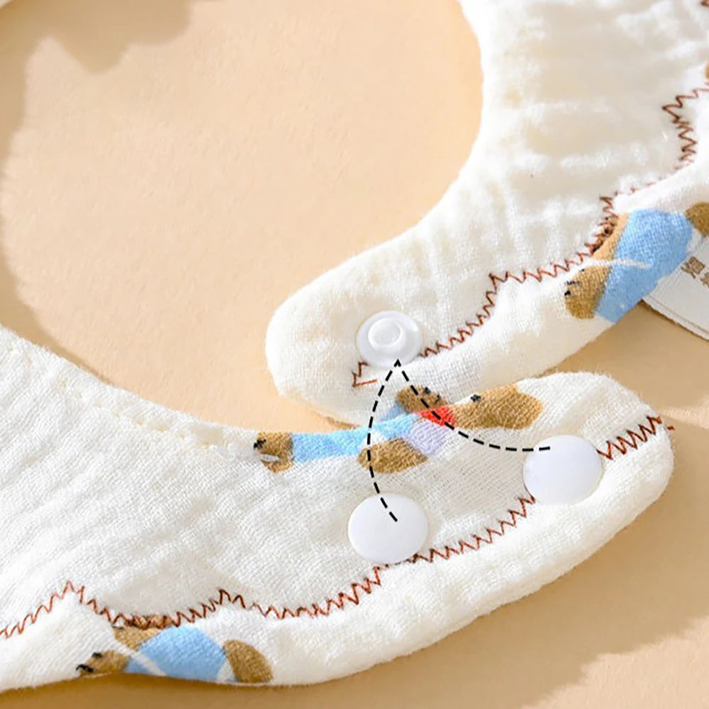 Bavoir Bébé Coton Doux Réversible