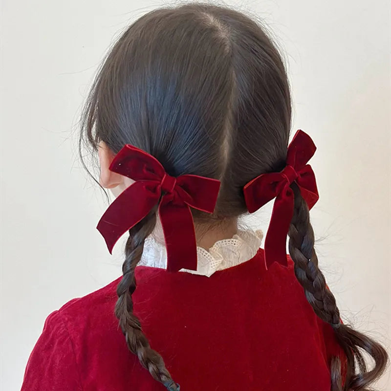 Barrettes Noël Nœud Velours