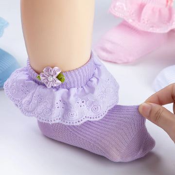 Chaussettes Princesse Bébé Fleurs