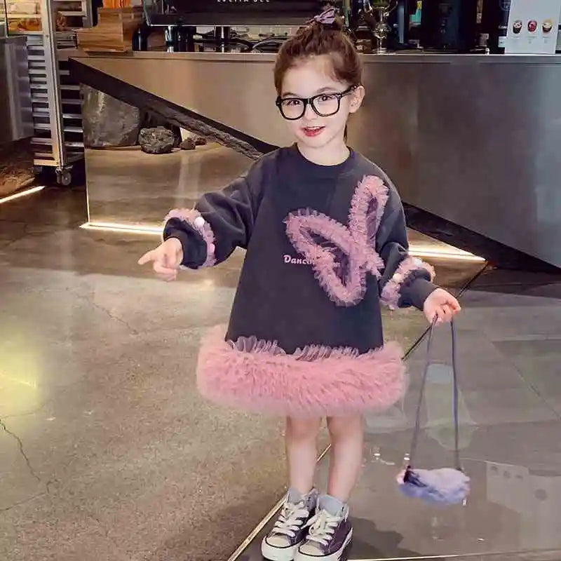 Robe Fille Patchwork Tulle