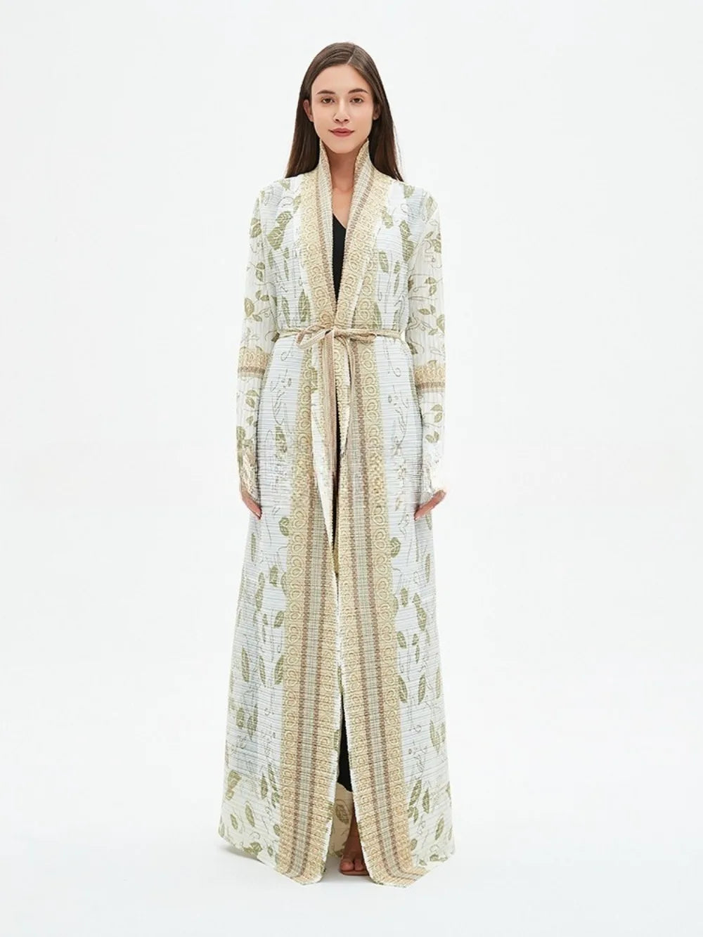 Abaya Femme Vintage Imprimé Longue