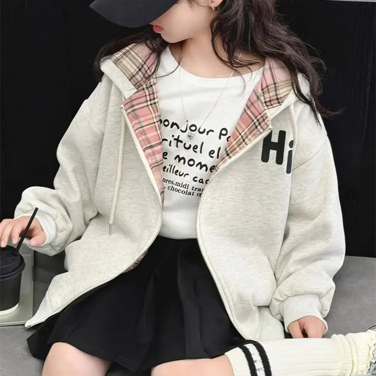 Sweat à Capuche Carreaux