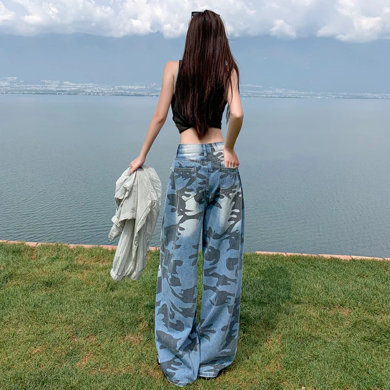 Jean Décontracté Femme Camo