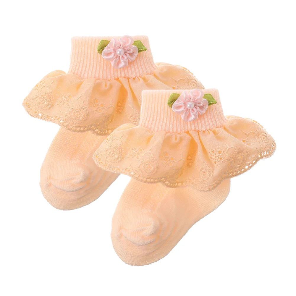 Chaussettes Princesse Bébé Fleurs