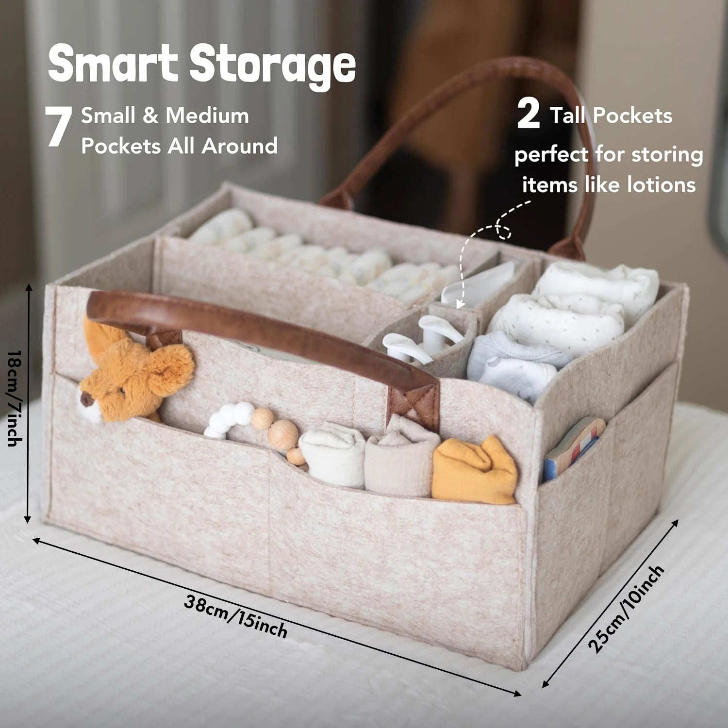 Panier Rangement Couches Bébé Portable