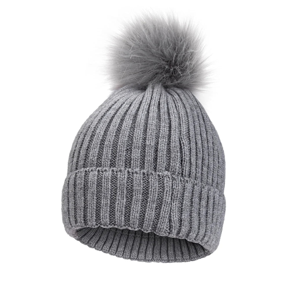 Bonnet Bébé Pompon Hiver
