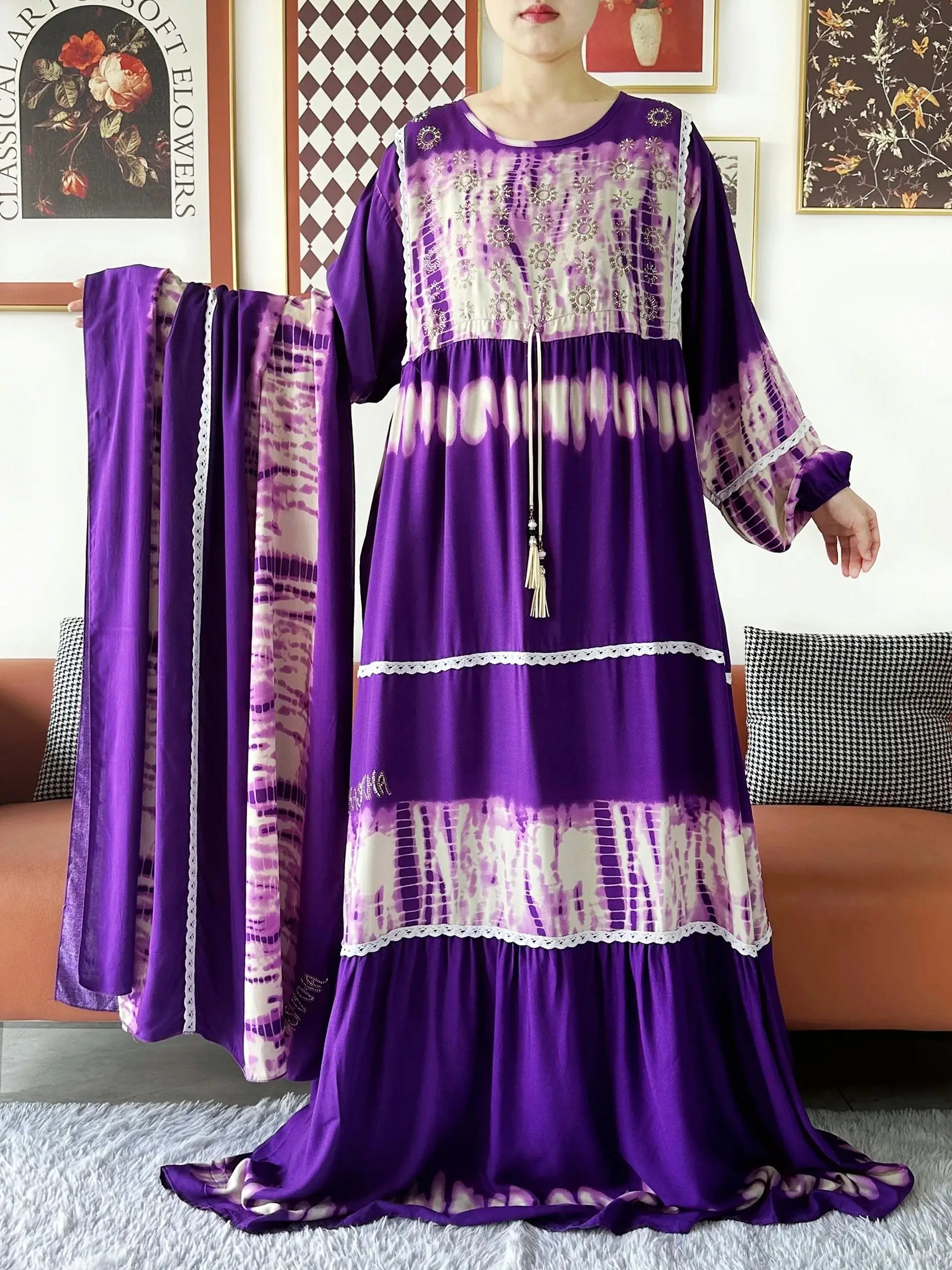 Abaya Femme Dubaï Longue Élégante