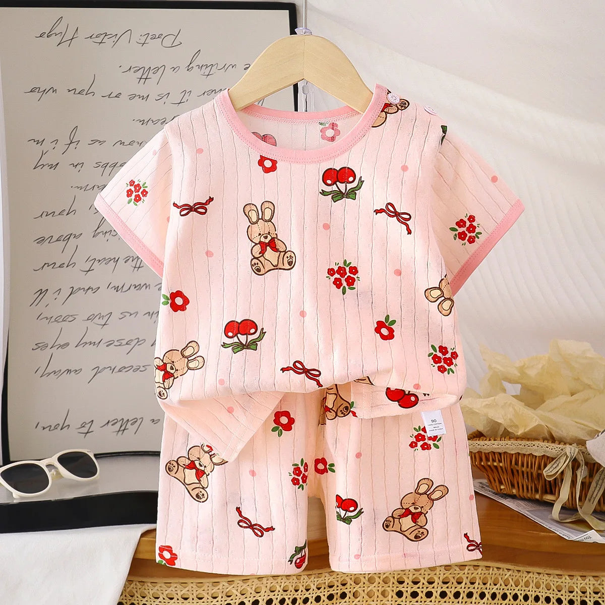 Ensemble Été Coton Lin Enfant
