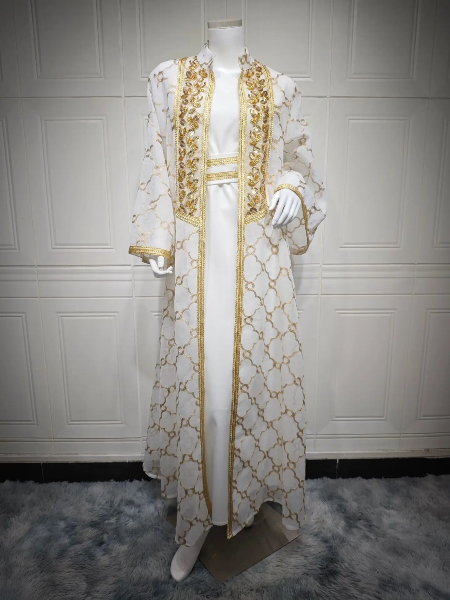 Abaya Femme Deux Pièces Brodée