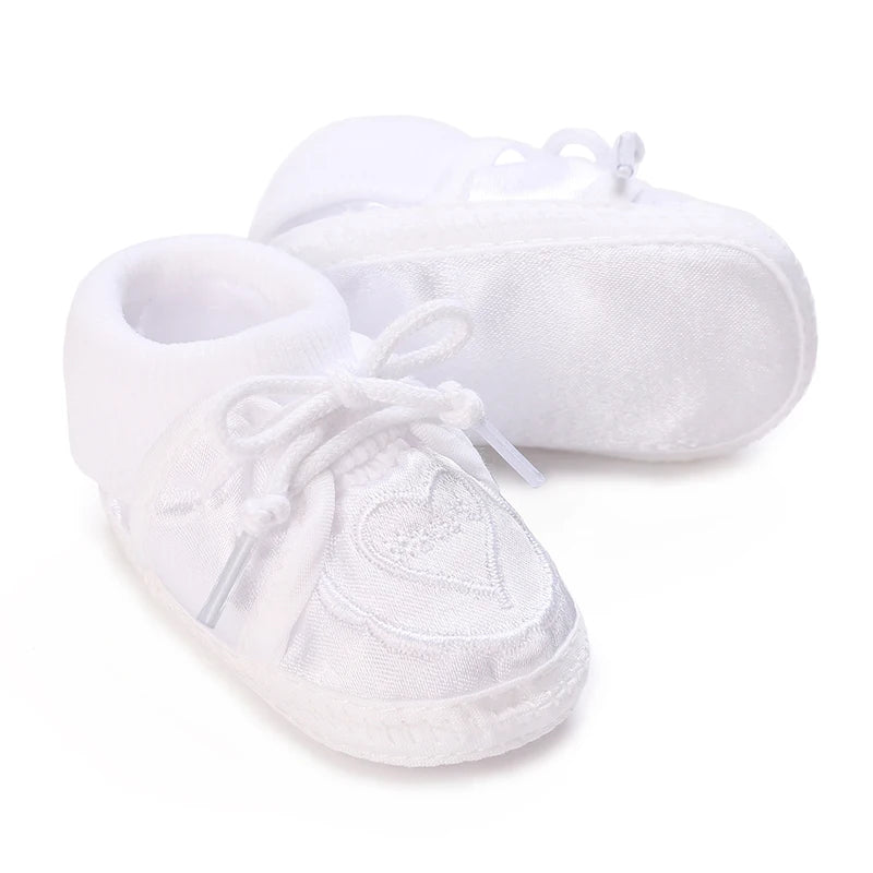 White Baptismal Shoes For Newborn Babies First Pair Of Baptismal Shoes
