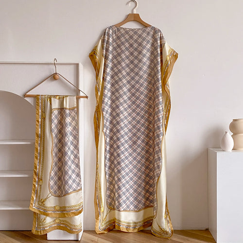 Robes africaines d'été à la mode pour femmes Soie imprimée élégante