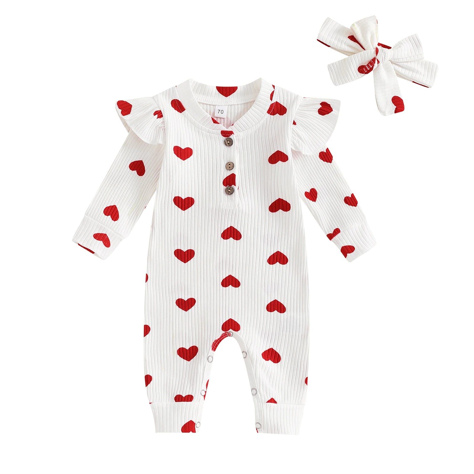 Combinaison Bébé Fille Cœur
