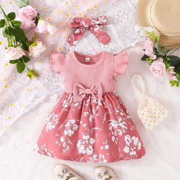 Robe Bébé Été Princesse Noeud