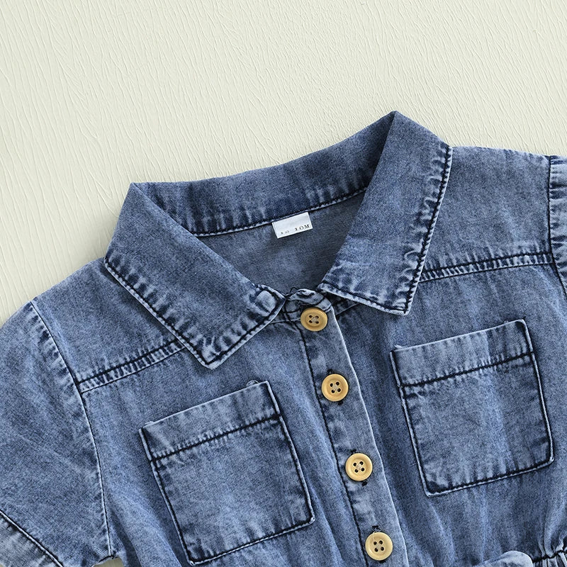 Salopette Bébé Fille Denim