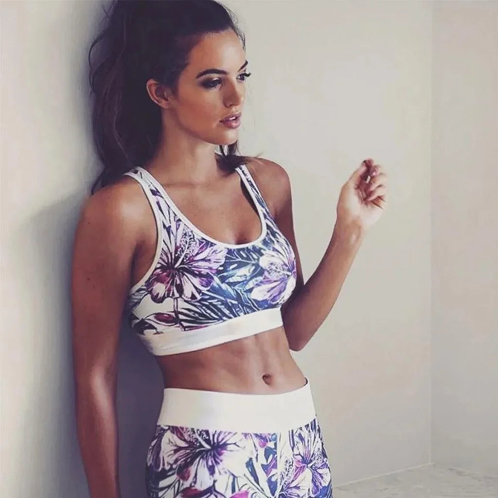 Ensemble Sport Femme Fleuri