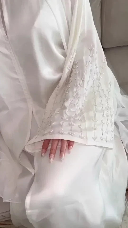 Kaftan Abaya Femme Perles Élégante