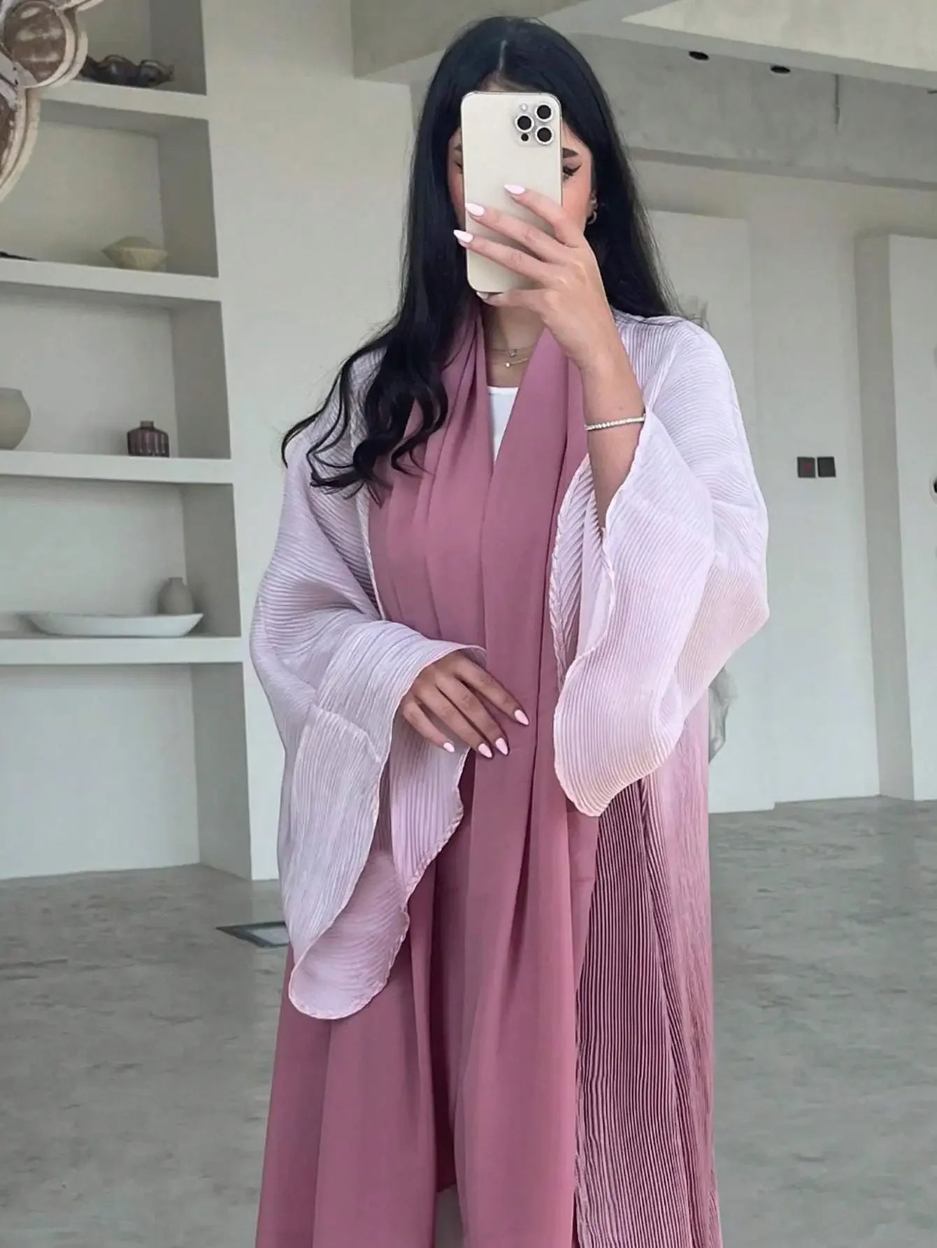Abaya Femme Élégante Manche Évasée