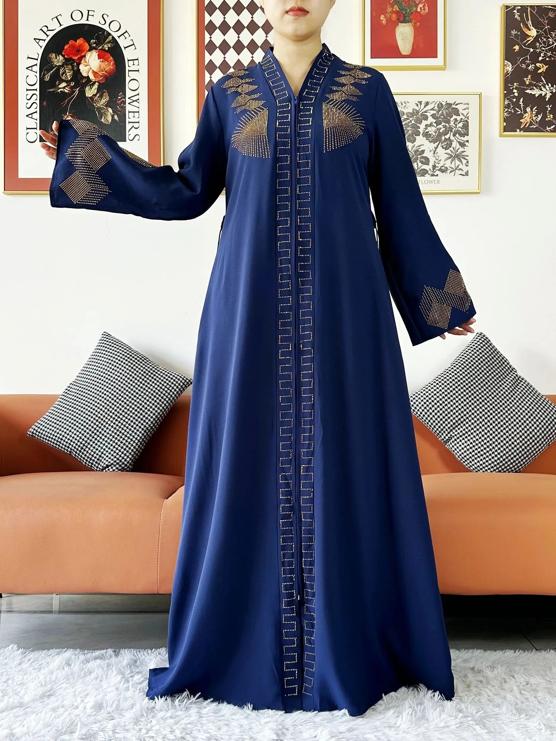 Abaya Femme Chiffon Zippée