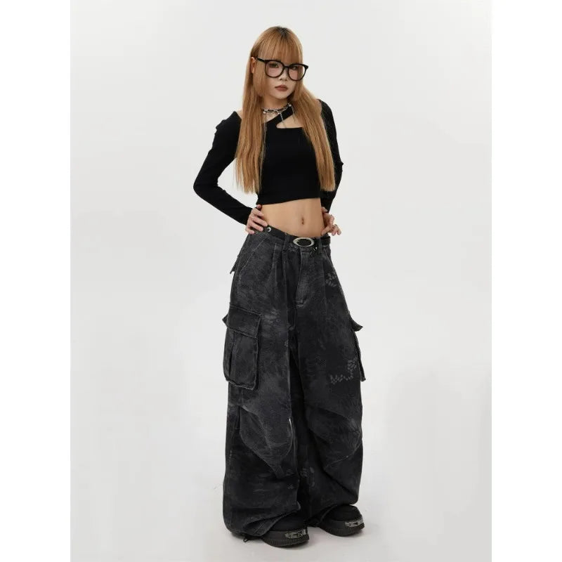 Jean Femme Large Camouflage