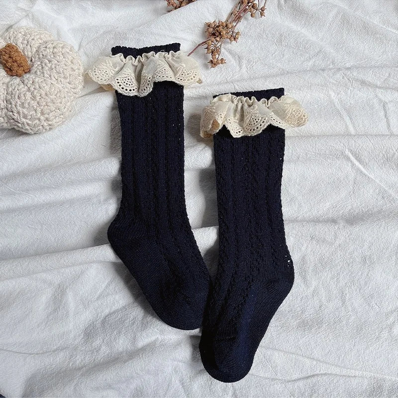 Chaussettes Hautes Filles Dentelle