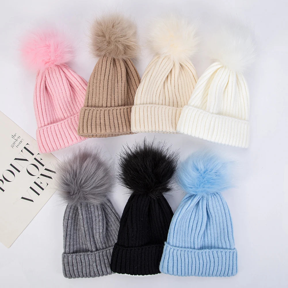 Bonnet Bébé Pompon Hiver