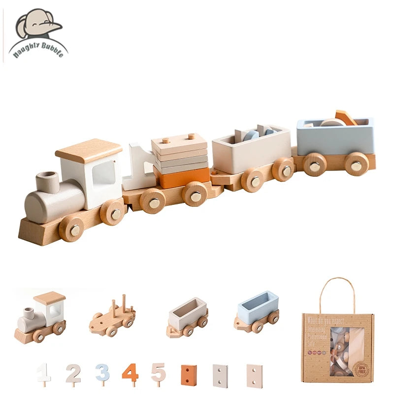 Train en Bois Éducatif Bébé