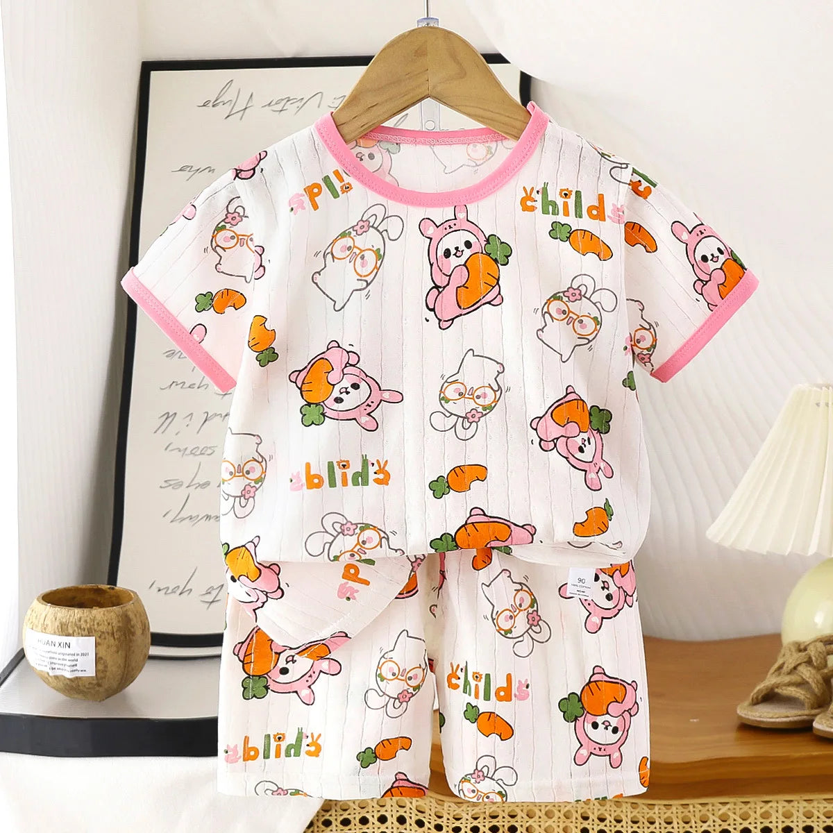 Ensemble Été Coton Lin Enfant