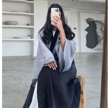 Abaya Femme Élégante Manche Évasée