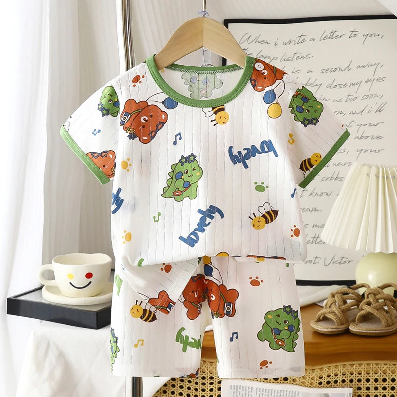 Ensemble Été Coton Lin Enfant