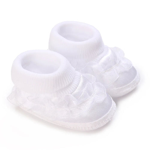 White Baptismal Shoes For Newborn Babies First Pair Of Baptismal Shoes