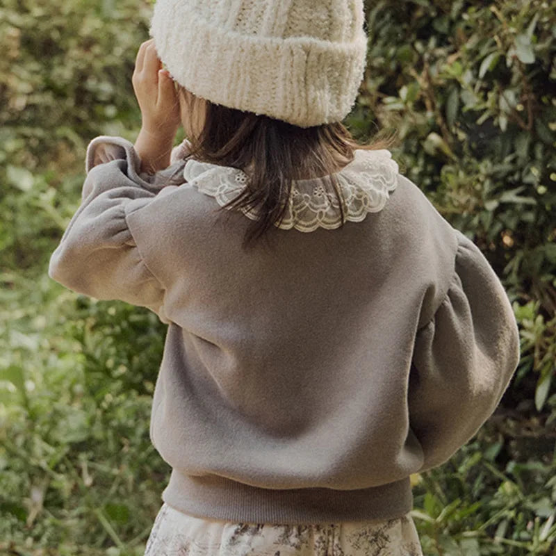 Pull Velours Fille Cartoon