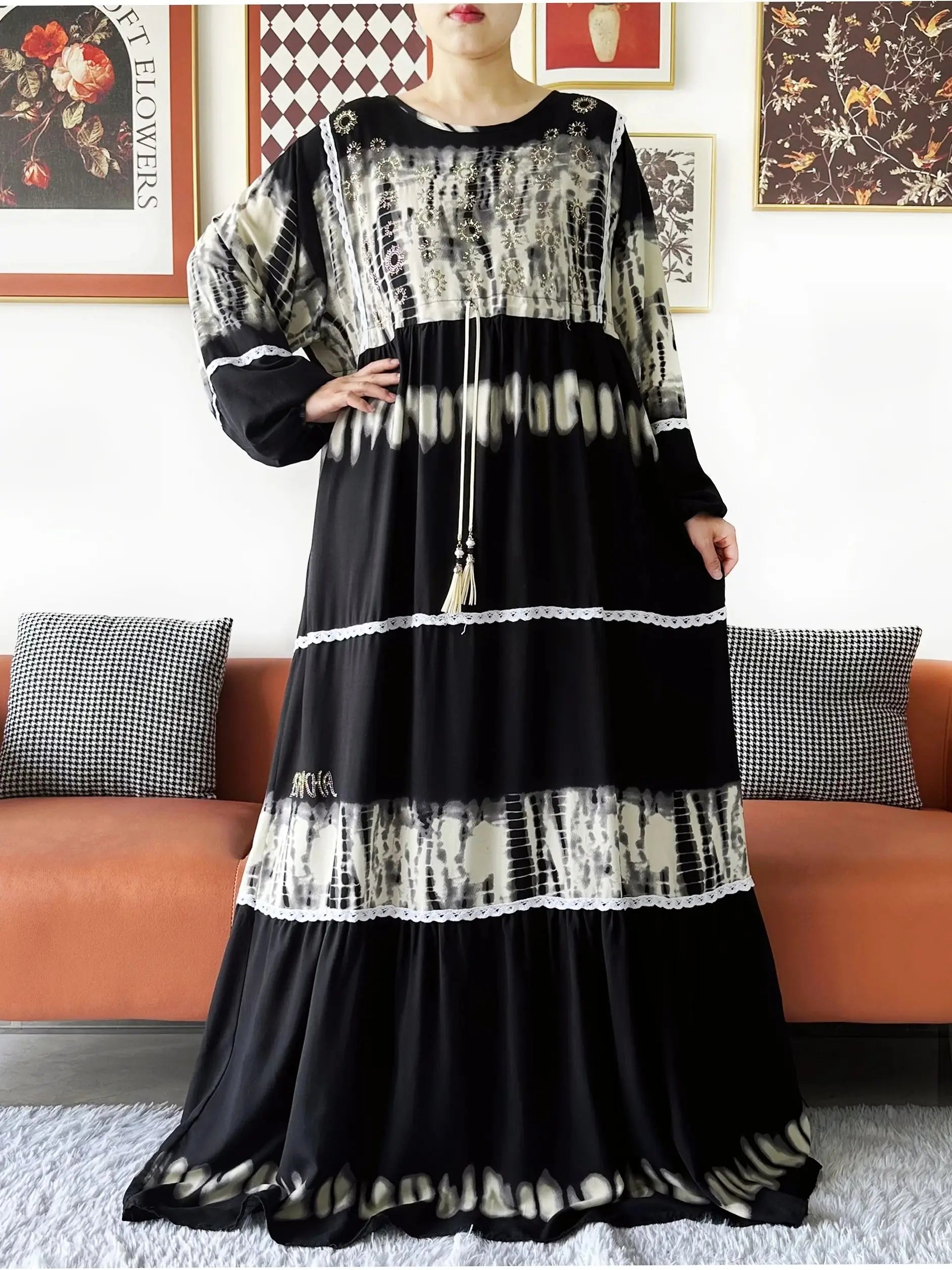 Abaya Femme Dubaï Longue Élégante