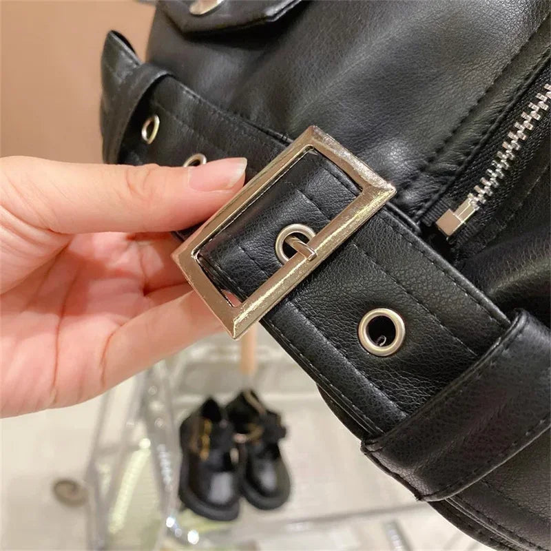 Veste en Similicuir Fille Classique