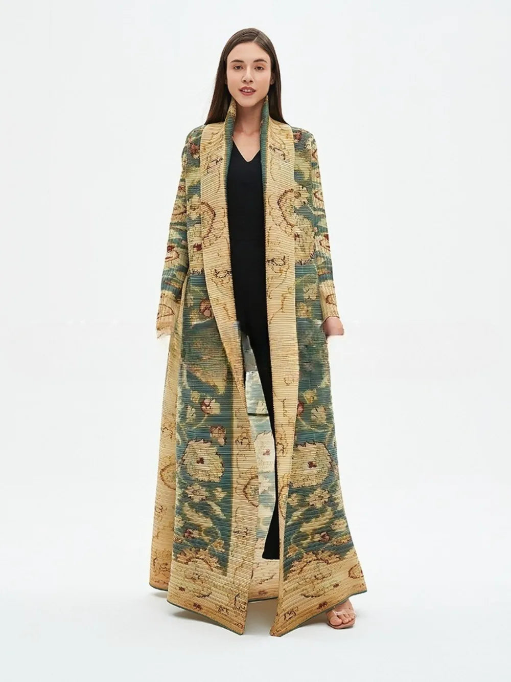 Abaya Femme Vintage Imprimé Longue